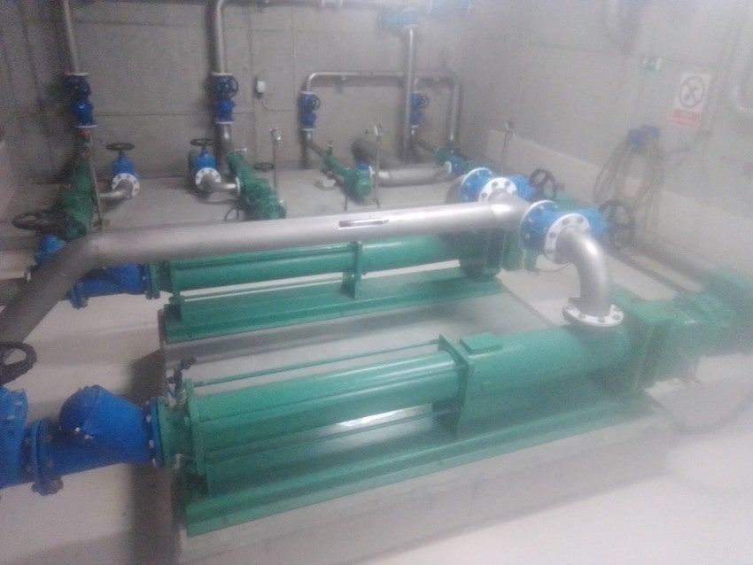 Inoxcaucho stator in a waste water pump