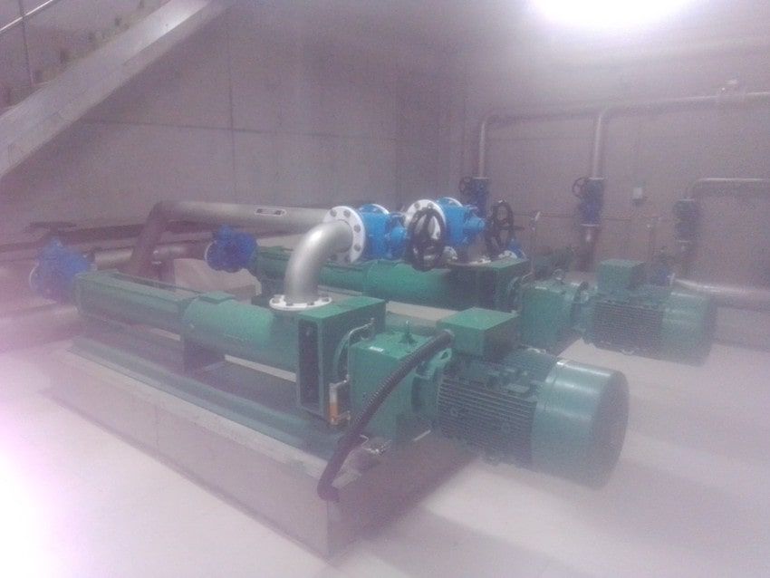 Inoxcaucho stator in a waste water pump
