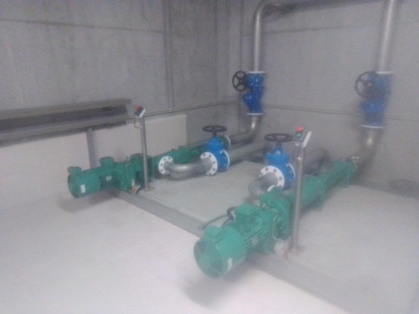 Inoxcaucho stator in a waste water pump