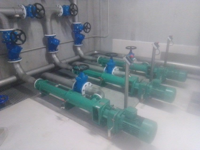 Inoxcaucho stator in a waste water pump